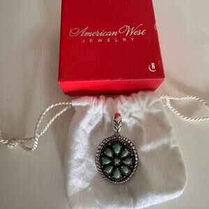 Carolyn Pollack American West 925 Green Turquoise Interchangeable Pendant CP
